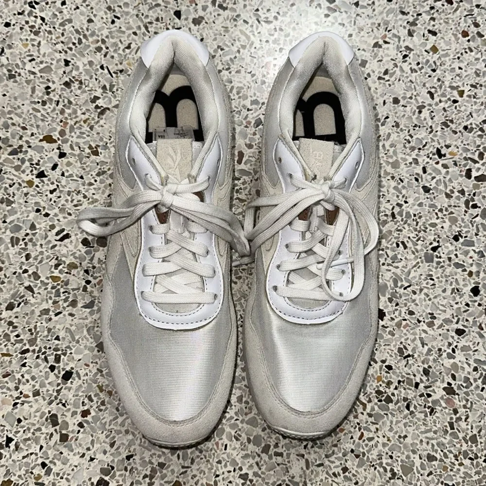 Victoria Beckham White and Beige Athletic Sneakers
